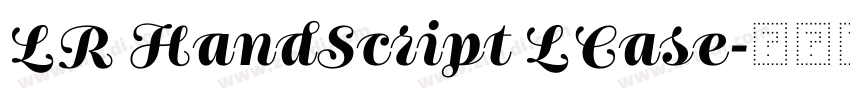LR HandScript LCase字体转换 LR HandScript LCase字体转换